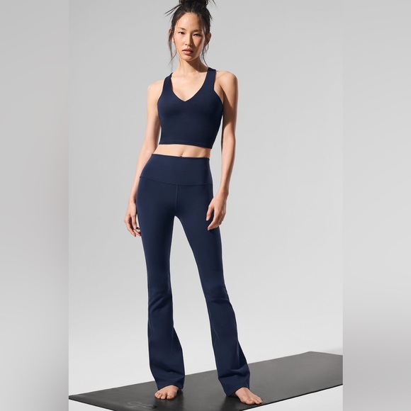 ALO Yoga Pants - ALO Yoga Airbrush High-Waist Bootcut Flare Legging Navy Size XS